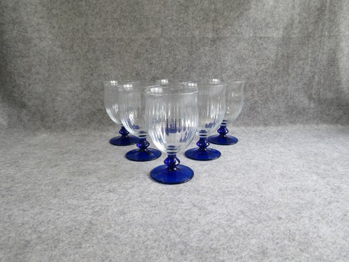 Verres vin pied bleu - 6, à