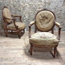 Paire fauteuils médaillons - fauteuils,