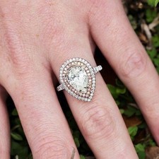 Bague de fiançailles bicolore