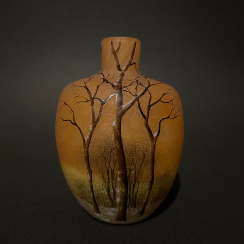 Vase paysage hiver - daum, nancy