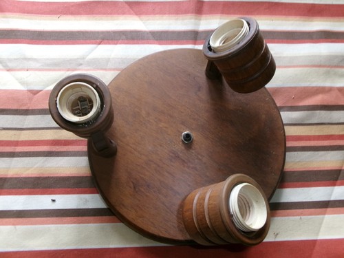 Ancien plafonnier bois 3 - plafonnier, en