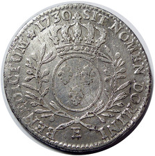 Louis XV 1/2 Écu aux branches d'olivier 1730 E Tours