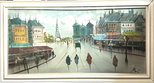 Grand tableau huile sur toile - grand,