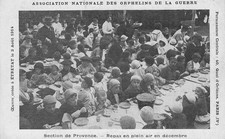 Carte postale ancienne card ETRETAT orphelins de guerre 1914 section de PROVENCE