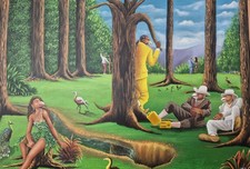 CAMILLE-PIERRE PAMBU dit BODO (1953-2015)  ART AFRICAIN CONTEMPORAIN sur toile 