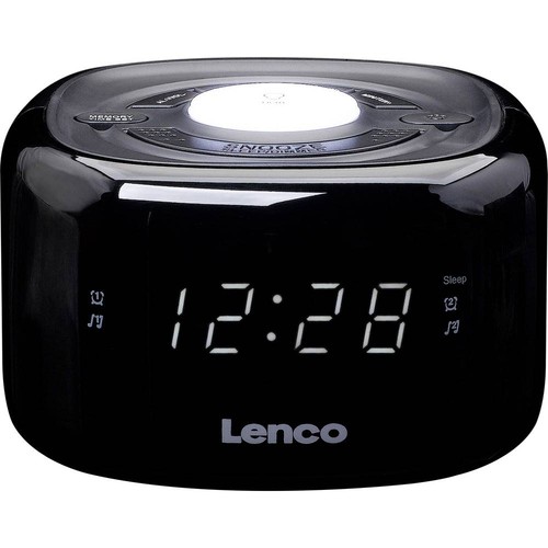 Lenco 12bk radio réveil - cr-12bk, radio-réveil