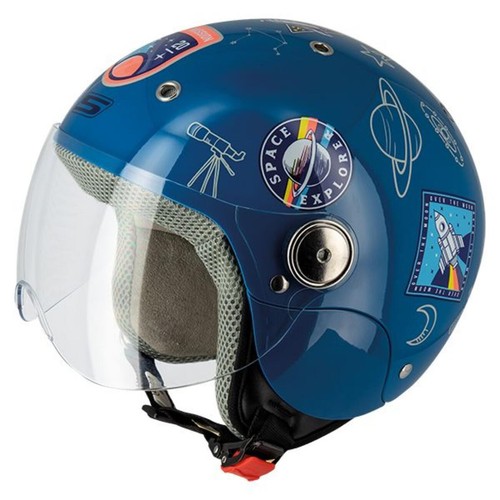 Casque jet junior space bleu - jet,