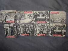 Dessous de verre. Bière belge Léopold. Jeux de société. Cartes. Boules. Billard.