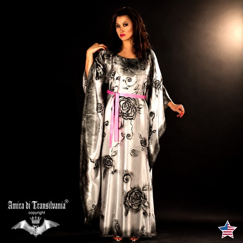 Kimono dress kaftan - dress, painted