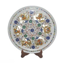 Plaque En Marbre Blanc 12"