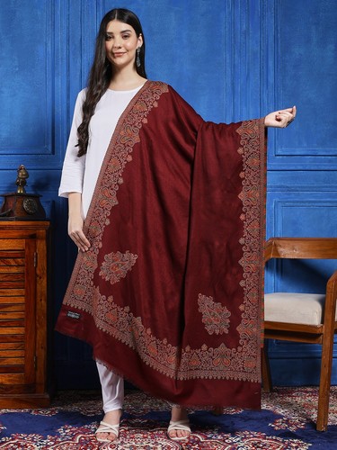 Luxe bordeaux pashmina - de,