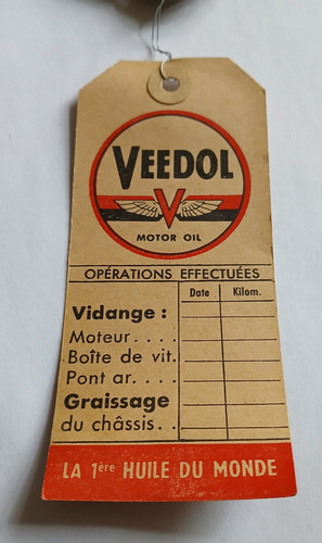 Etiquette ancienne vidange - de,