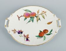 Assiette à gâteau en porcelaine fine Royal Worcester avec motifs de fruits