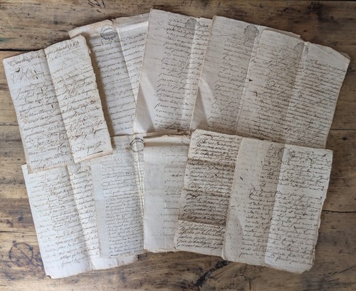 Lot pages de manuscrits - 38,