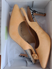 Chaussures À Talons Ouverts, La Halle, Abricot, Pointure 37
