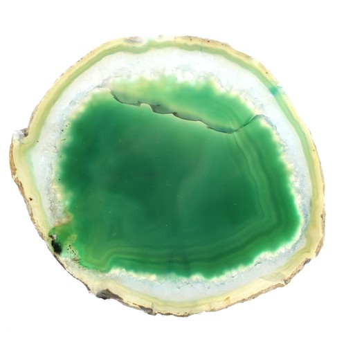 Tranche agate verte - tranche, d'agate
