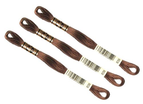 Dmc 839 lot échevettes - 3, fils