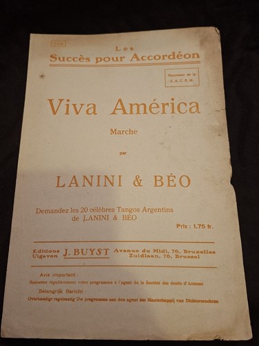 Partition viva américa lanini - partition,