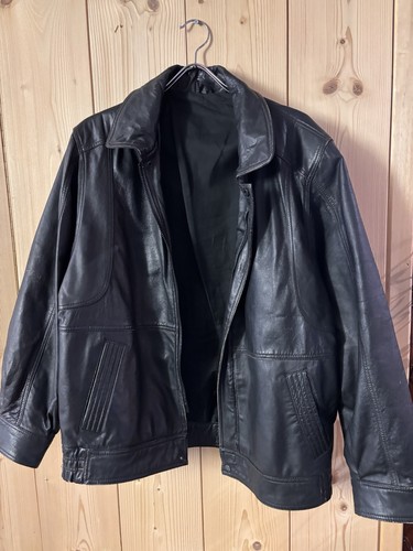 Cuir manteau vintage - cuir, xxxl