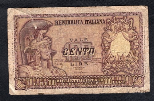 Italie 100 lire 1951 elmata - 1951,