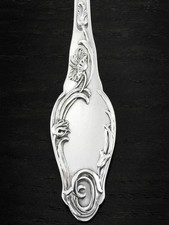 LAPPARRA : Service de Cuillères à Thé en Argent massif ART NOUVEAU Coquelicots