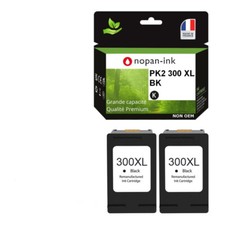 300XL fabriqué en France, 2 Cartouche d'encre compatible pour HP 300 XL Noir CC6