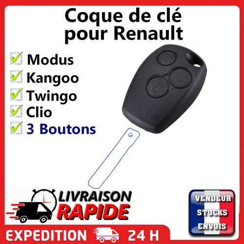 Coque clé pour renault - pour,