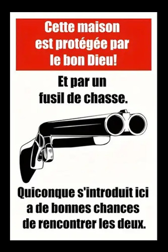 Panneau maison protégée - panneau,