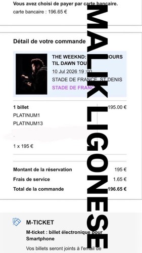 Billet the weeknd stade de - weeknd, –