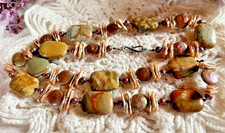 Collier perles pierre