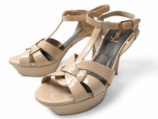 CHAUSSURES YVES SAINT LAURENT TRIBUTE 315490 SANDALES 40 CUIR VERNI SHOES 895€