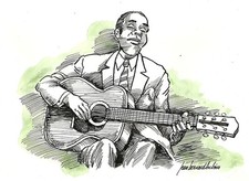 Carte postale jazz guitare - postale,