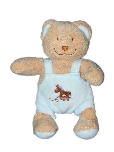 Petit doudou ours salopette - doudou,