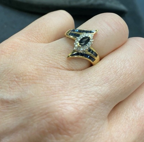 Bague diamant saphir - bague,