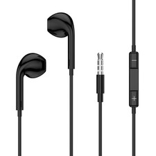 Ecouteurs noir pour Iphone 4 4S 5 5S 5C 6 6S PLUS kit main libre volumes jack 3.