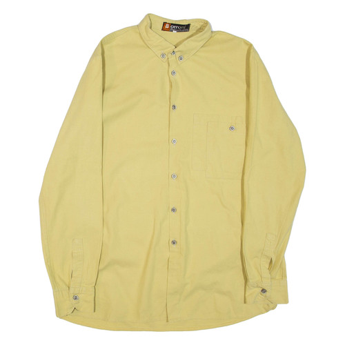 Chemise unie pour hommes jaune - chemise,