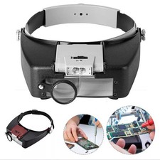 Loupe Casque LED Lumière Bandeau Visière Loupe avec Boîte