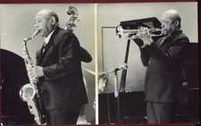 2 photos vintage Jazz Bill Coleman et Benny Waters à Dijon. Côte d'Or.Bourgogne