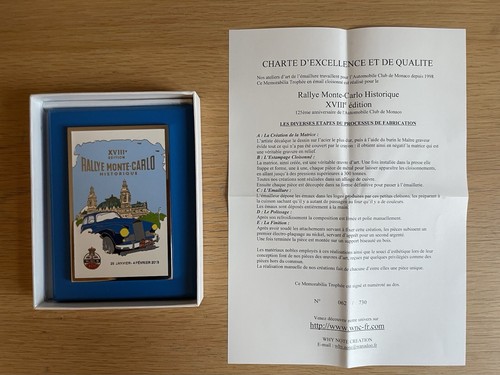 Trophée plaque émaillée - trophée,
