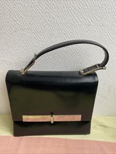 Ancien Sac A Main Vimar Box Véritable Noir Vintage 