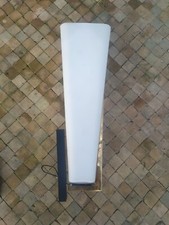 Applique René Mathieu LUNEL  en Laiton Doré  verrerie en Opaline Vintage  Design