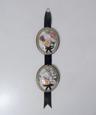 double cadre ovale au verre bombé vintage