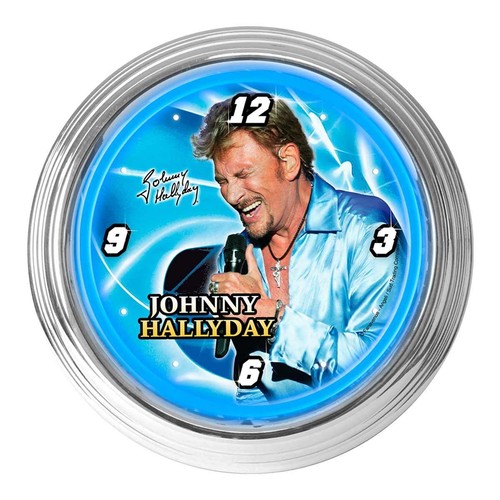 Horloge néon bleu - néon, johnny