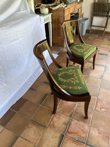 Paire chaises gondole en - de,