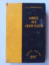 GORILLE SUR CHAMP D'AZUR 1955 DOMINIQUE SERIE NOIRE N°236 NRF