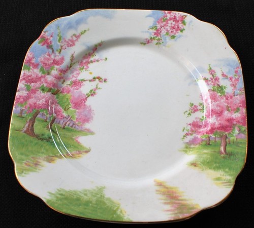 Assiette carrée vintage royal - carrée,