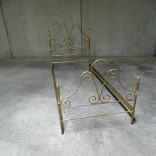 BANQUETTE - LIT ENFANT ANCIEN MÉTAL DORÉ / Années 1950-60