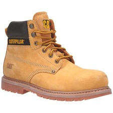 Chaussures De Sécurité Hautes – Caterpillar Powerplant Miel S3 HRO SRA – Cuir Nu