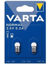 Lot 2 Ampoule argon à vis  3.5V 0.2A lampe torche 714 VARTA