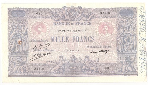 France 1000 francs 1926 - ,